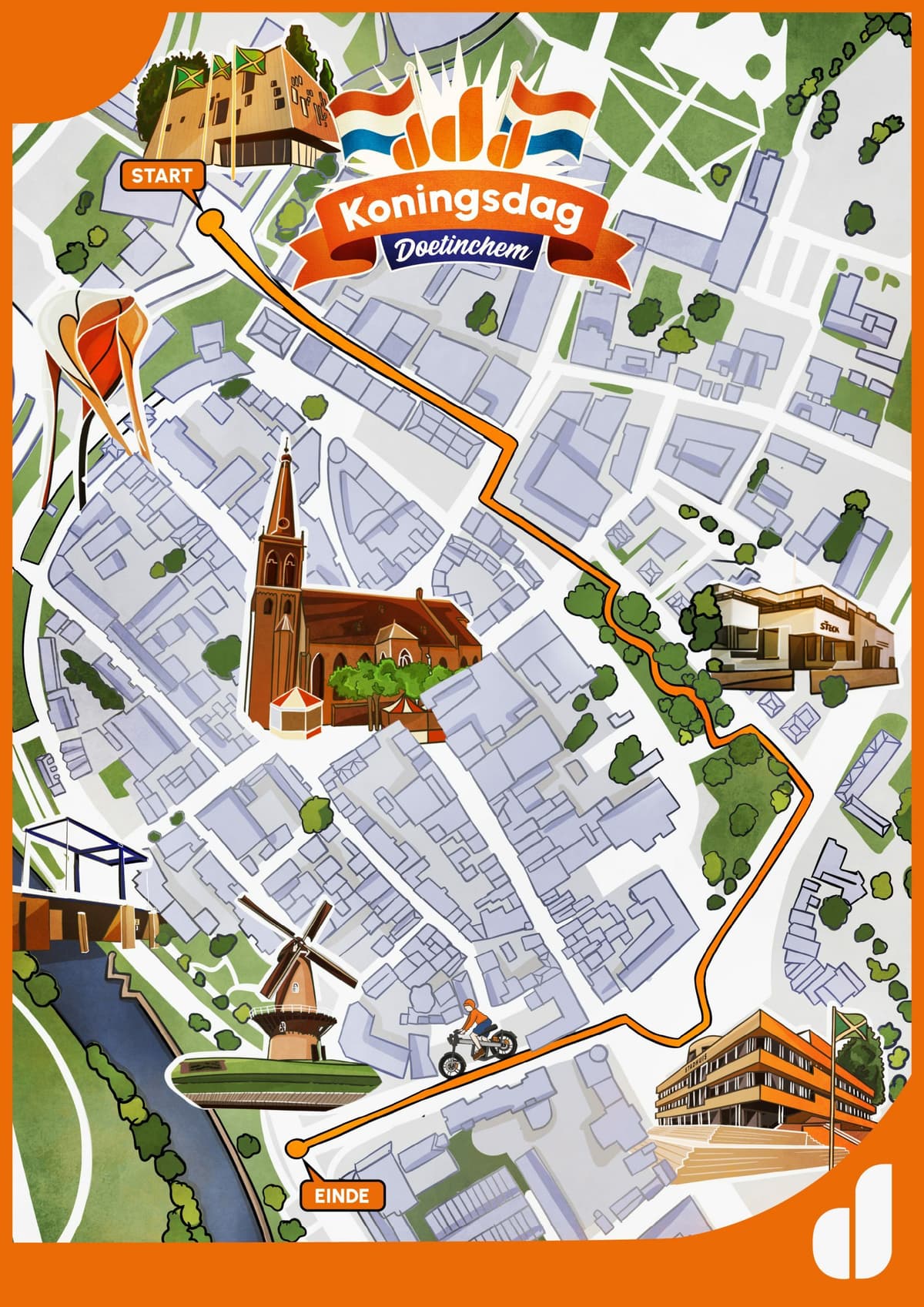 Koningsdag Doetinchem 2025 route